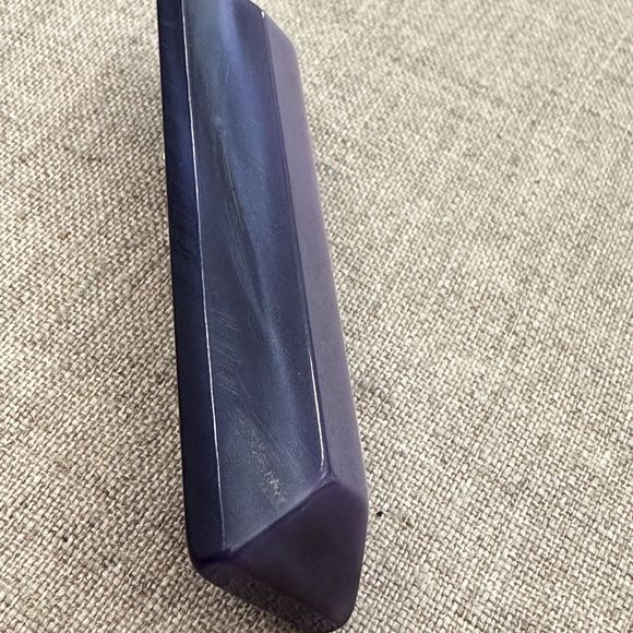 Vintage Moonglow Thermoset Plastic Bar Brooch Pin Violet Purple 2 5/16" - Picture 10 of 14